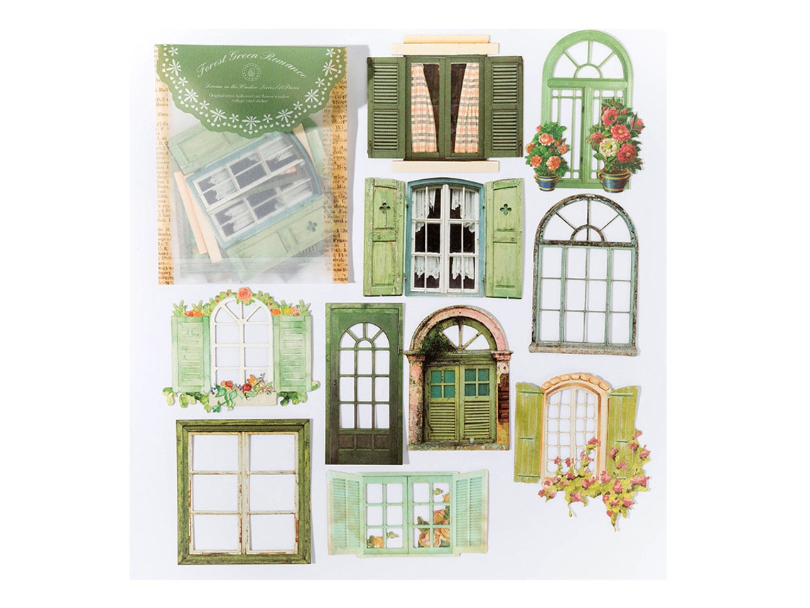 Pegatinas decorativas DIY para álbumes de recortes, diarios y agendas, fáciles de quitar.