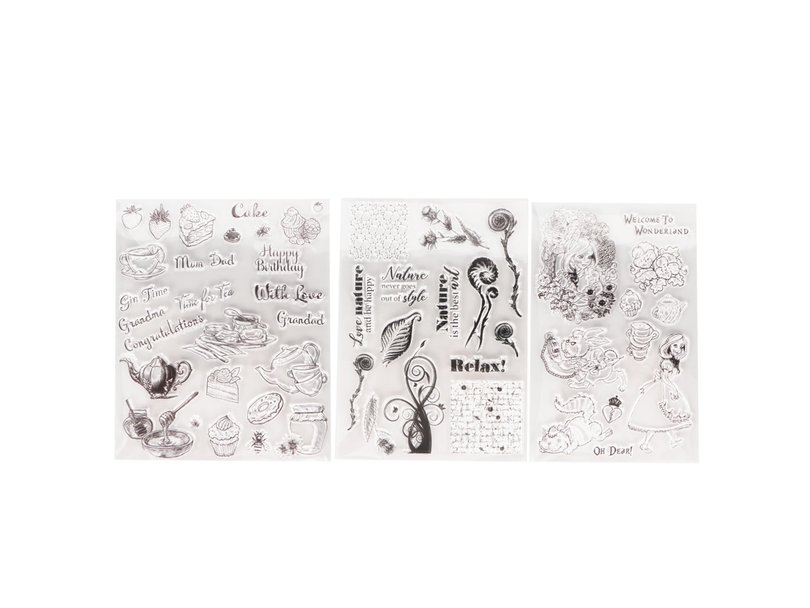 3 Piezas Sellos Transparentes Tpr De Estilos Variados Amigables Con La Piel Fáciles De Usar Para Scrapbooking Y Tarjetas Diy