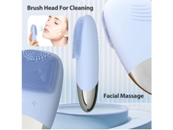 Cepillo de limpieza facial sónico de silicona, resistente al agua IPX7, recargable por USB, para masaje facial Yizhood.