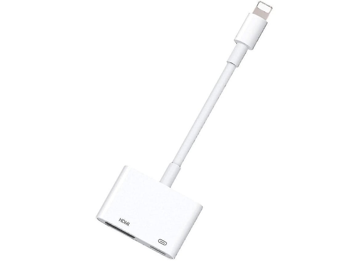 Adaptador HDMI para iPhone, iPad a Apple TV, certificado MFI, adaptador de iluminación AV digital, conector HDMI 1080p, Plug and Play, sincronización de pantalla USHION