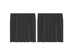 Maison Exclusive - Cortinas De Gasa Con Bolsillos Para Varillas 2 Uds. Negro