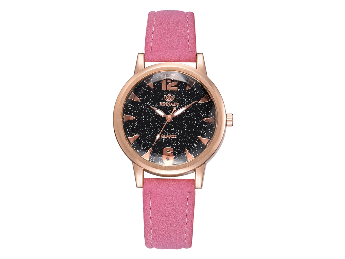 Relógio De Pulso Feminino Lvpai De Aço Inoxidável Com Dial Preto Redondo