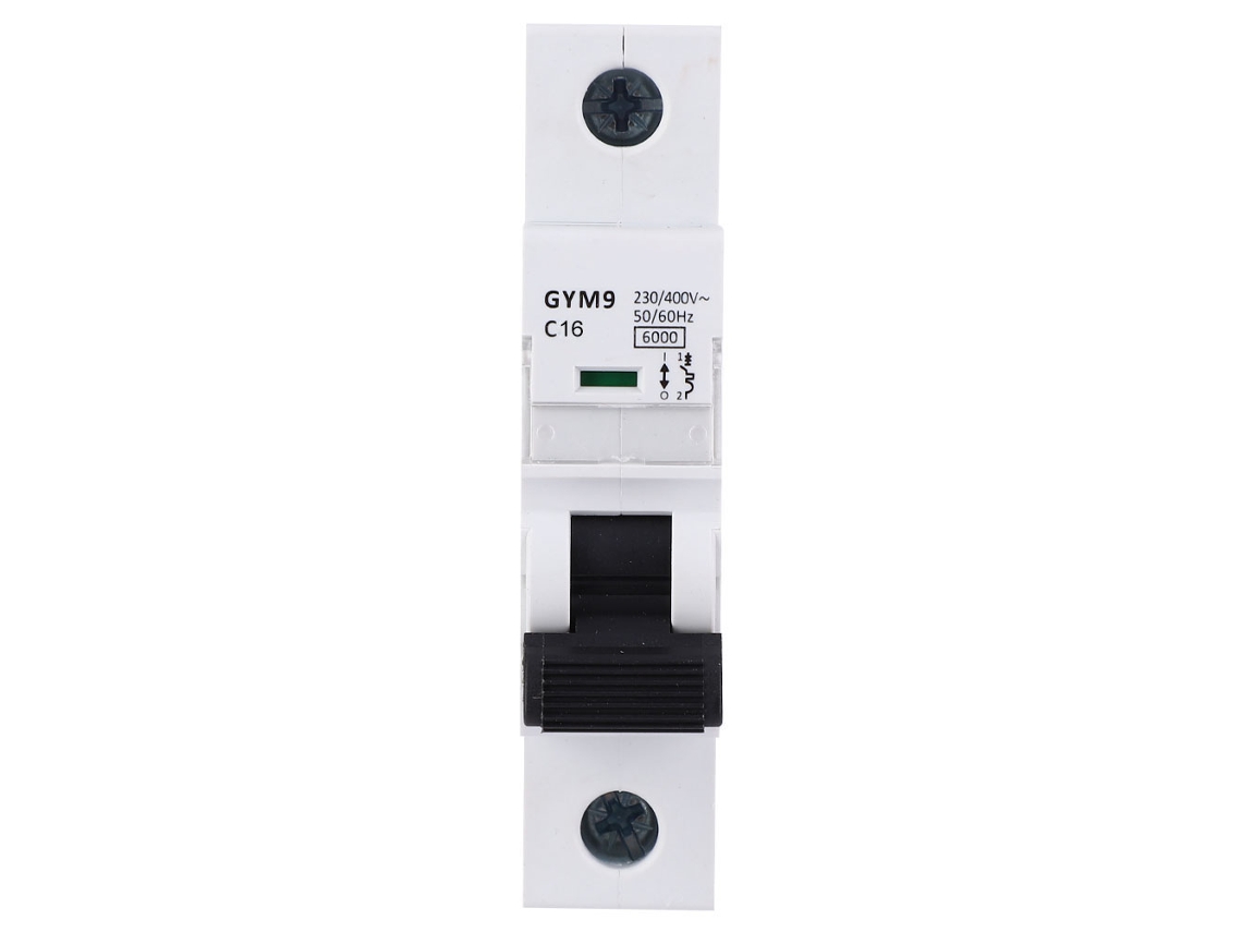 Disyuntor Miniatura Gym9 1p Mcb 16a 230/400vac Con Protección Contra Sobrecarga Y Cortocircuito.