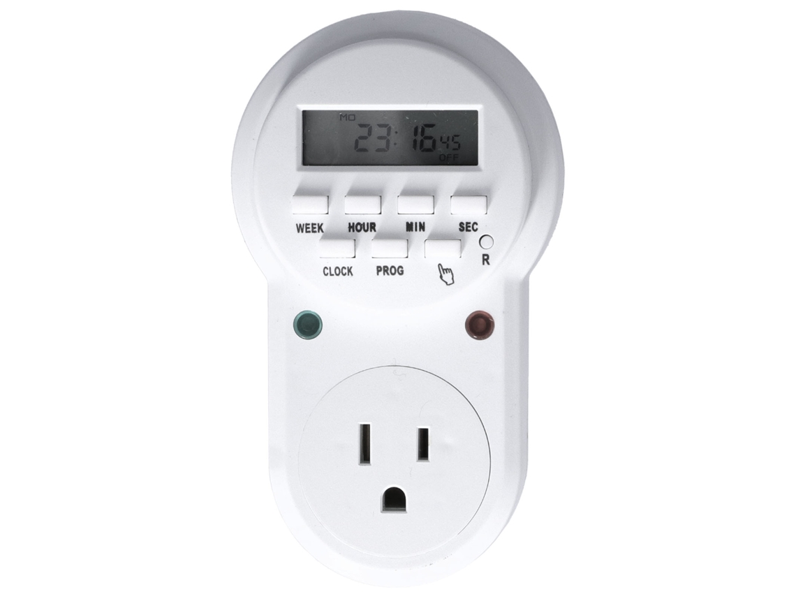 Enchufe Con Temporizador Digital Programable, 24 Horas Al Día, 7 Días A La Semana, Para Luces Y Electrodomésticos.