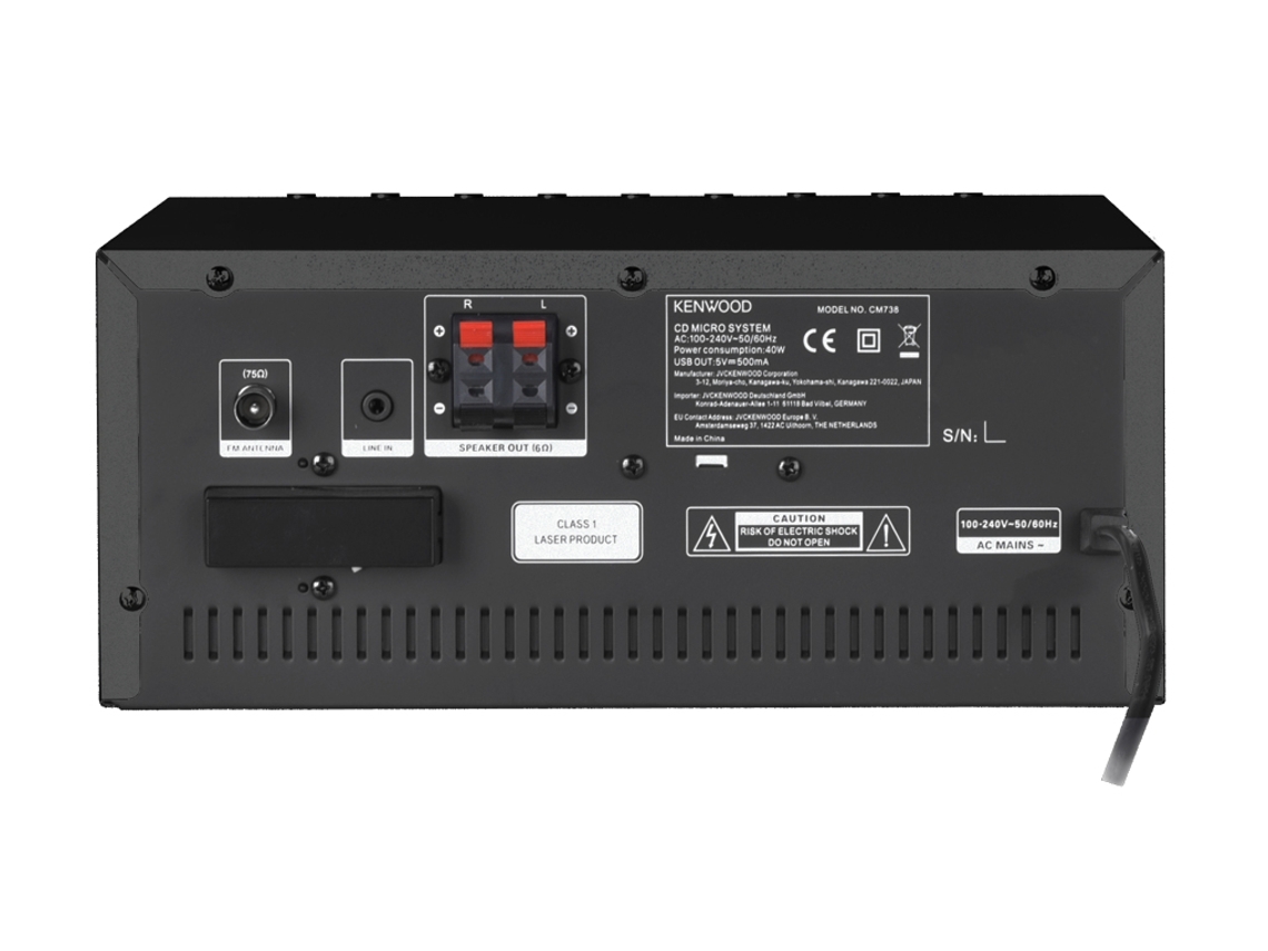 Kenwood M-9000S Minicadena de música para uso doméstico 50 W Negro