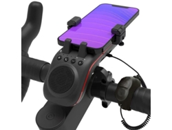 Altavoz Multifuncional Para Bicicleta Y Soporte Para Teléfono: Faro, Bocina, Micrófono Y Batería Externa (negro)