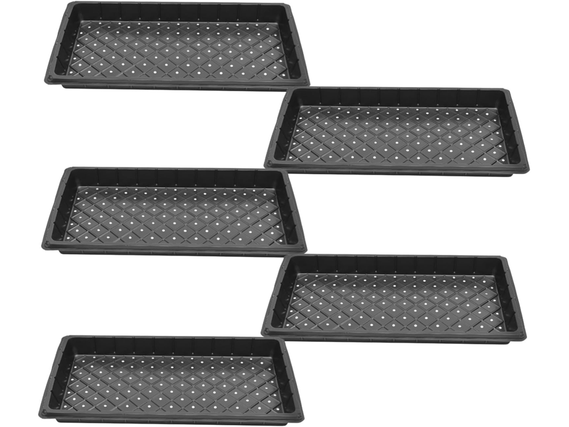 Juego De 5 Bandejas Reutilizables Para Semillas Con Agujeros Para La Germinación De Plantas.