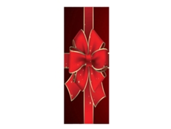 Adhesivo navideño extraíble impermeable con lazo rojo 3D