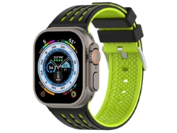 Correa para Apple Watch de 46/49/45/44 mm - Silicona bicolor transpirable con orificios verticales