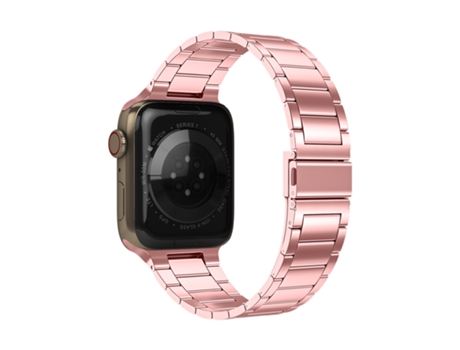 Correa Apple Watch 41mm / 40mm y 38mm Eslabones en Acero Rosa AVIZAR