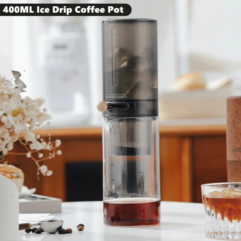 Cafetera De Goteo Portátil De Vidrio (negra), Cafetera Holandesa Para Café Frío, Set Profesional De Barista.