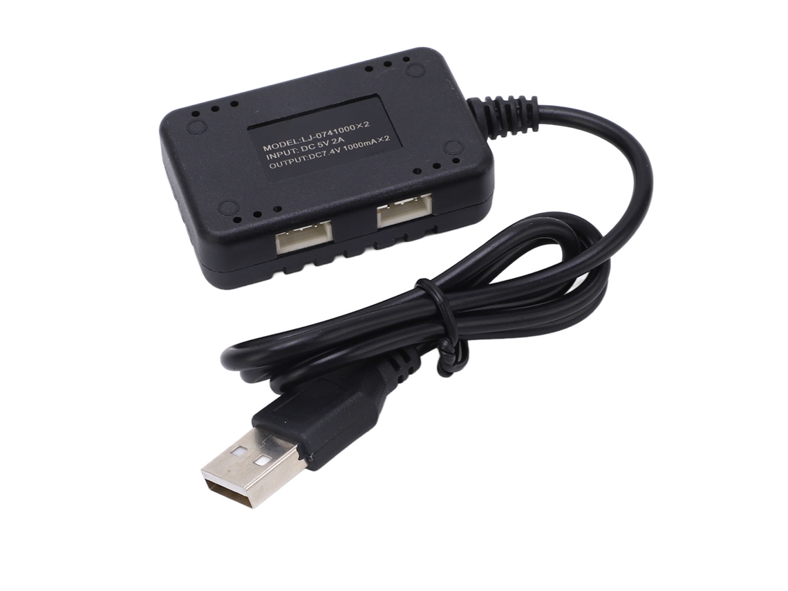 Cargador De Baterías Lipo Wltoys 2 En 1 Balanceado De 7,4 V Con Usb E Indicador Luminoso Para Coches Y Barcos Rc.
