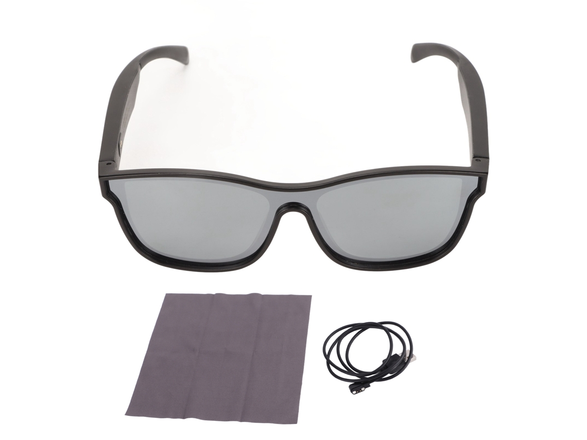Lentes Bluetooth Inteligentes Estilosas Controle Tocado Som Hifi Estéreo Para Esportes Música Prata