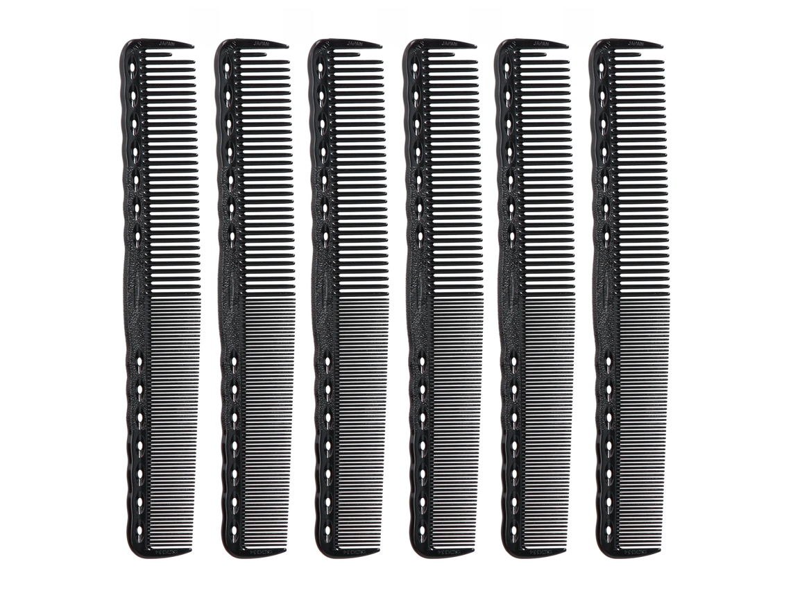 6 Peines De Corte Fino De Carbono Para Peluquería, Peines De Peinado De Parte Superior Plana.