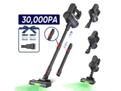 Aspiradora inalámbrica 6 en 1, 30000PA/40min de duración de la batería, filtración eficaz, LED verde, depósito de 1.5L