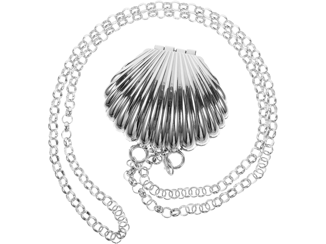 Bolso Pequeño Con Forma De Concha, Ligero Y Portátil, Con Cadena Para Mujer.