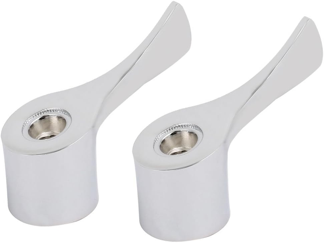 Kit de grifo universal con manija de aleación de zinc y tapa de rosca, color plata, 2 piezas CHABERLU