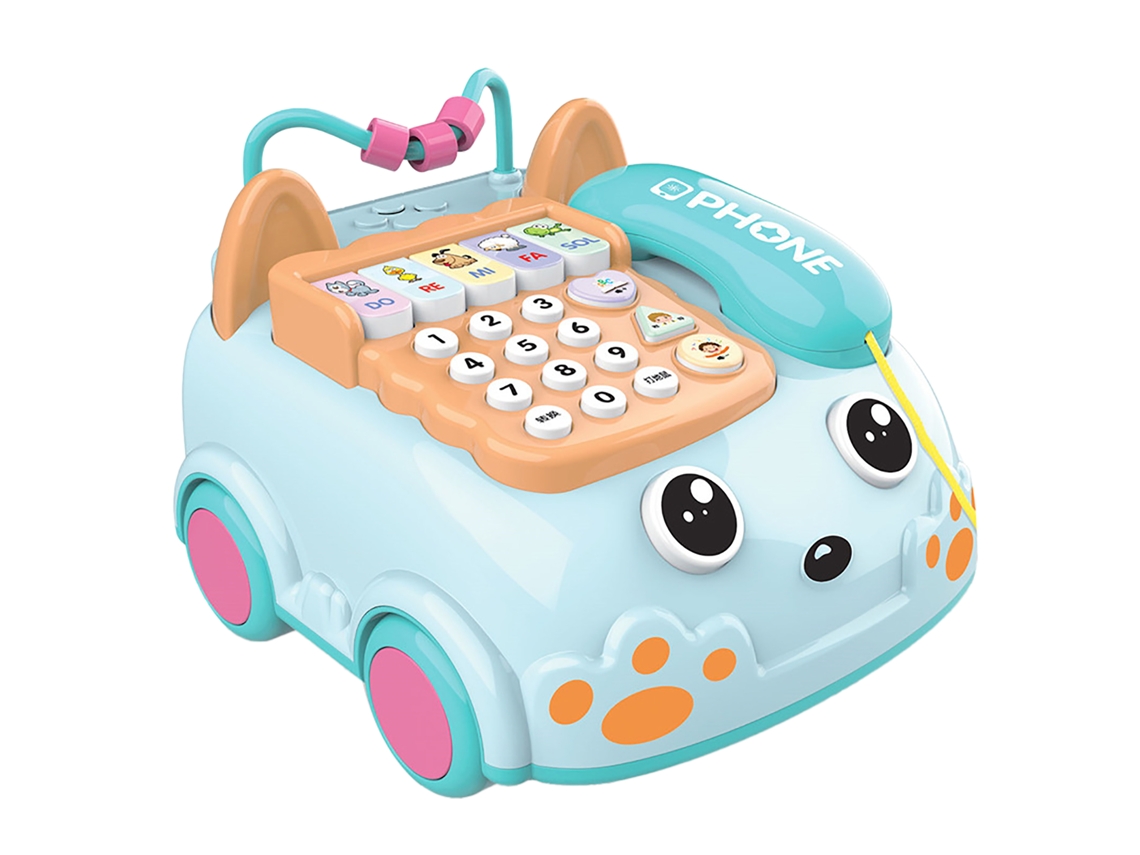 2026-juguete Teléfono Piano Multifuncional Educativo Con Luces Y Música Laberinto De Perlas Para Bebés Niños Niñas Regalo Cumpleaños Azul