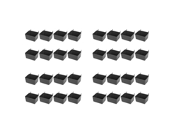 Kit con 32 cajas de paneles perforados, piezas de almacenamiento y accesorios de taller para organizar equipos (gris)