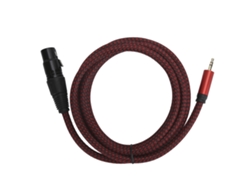 Cabo Xlr Fêmea Para 3.5mm Jack Balançado Microfone 24awg 2m Blindado Para Estúdio Atuações