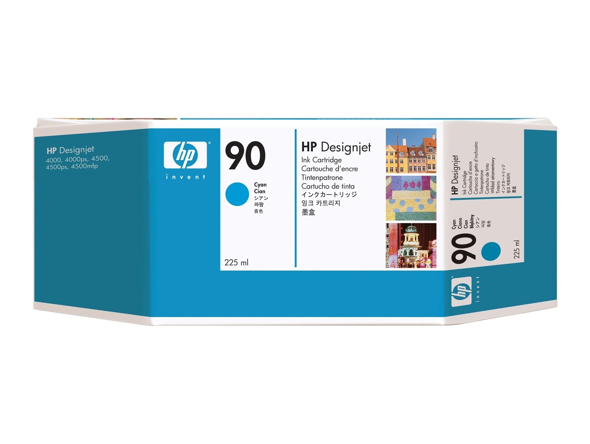 Cartucho de Tinta Original HP 90 de 225 ml C5060A Cián para HP DESIGNJET 4000 , 4500, 4520
