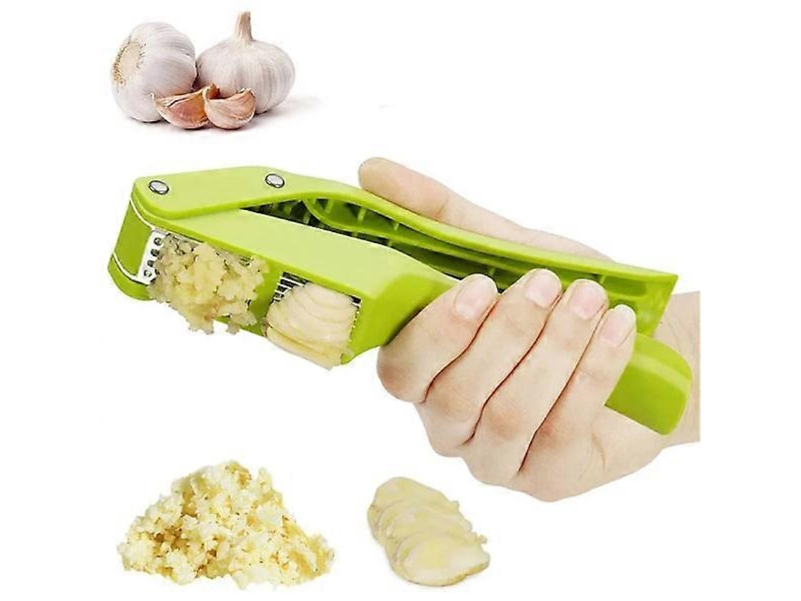 Prensa de ajos multifuncional 2 en 1 para machacar y rebanar ajo, ideal para cocinar en casa. Rosewell