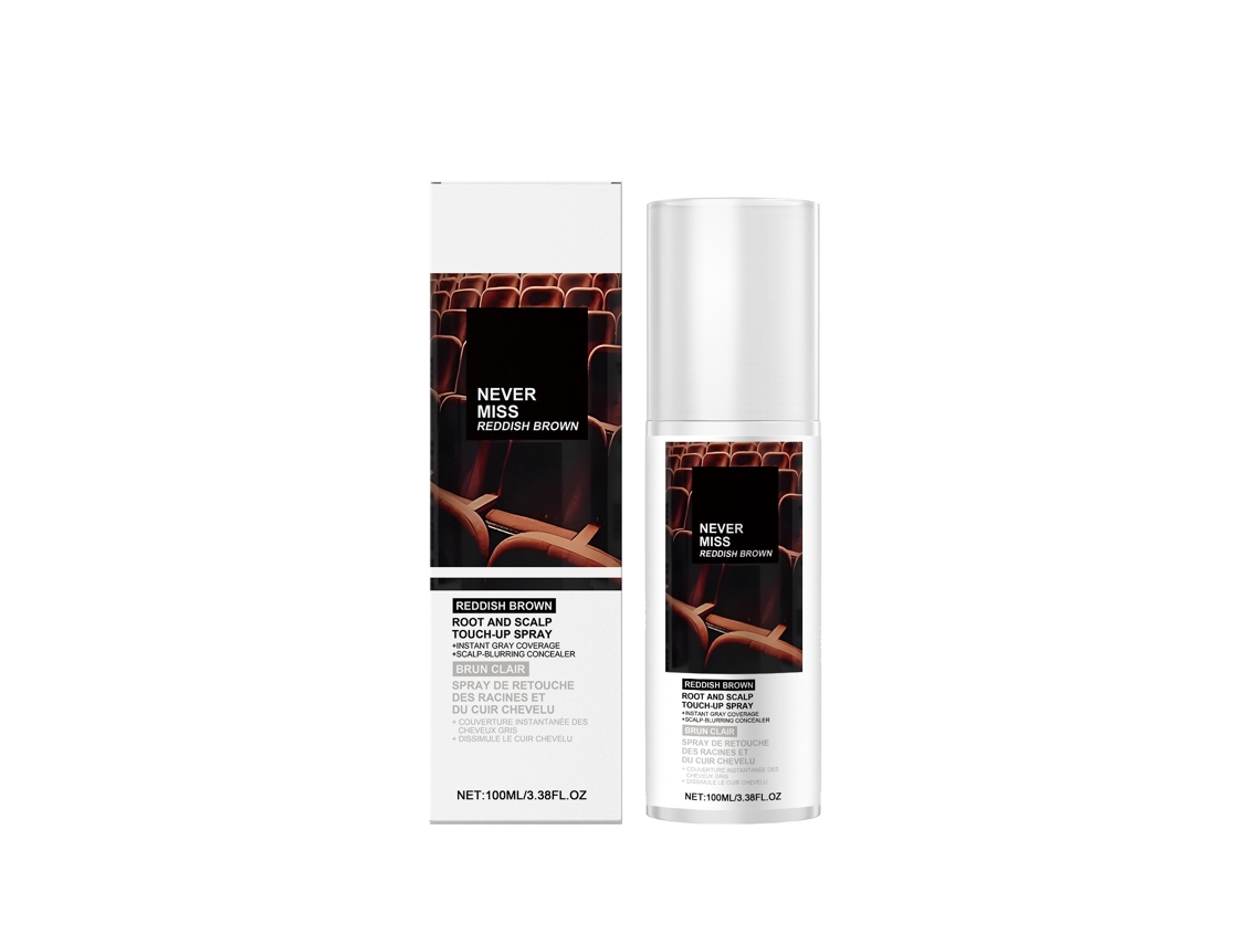 Laca para el cabello color marrón caoba