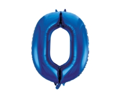 Globo WEFIESTA Foil Número 0 Azul