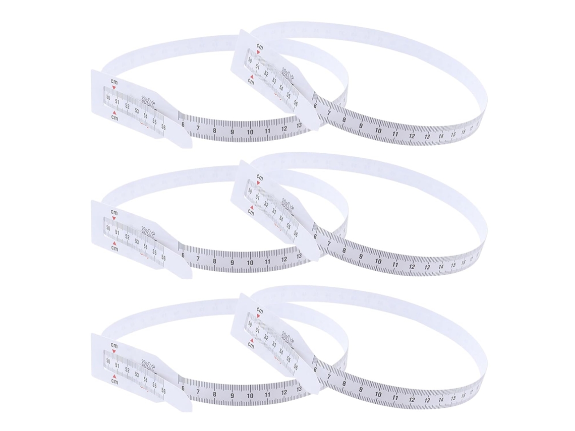 Juego De 6 Cintas Métricas Flexibles Para Mediciones Precisas, De Plástico Blanco.