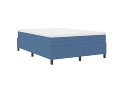 Maison Exclusive - Cama Tipo Box Spring Azul Y 160 X 200 Cm Tela De Pana