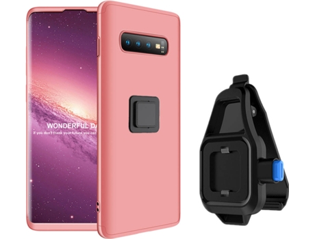 Funda Samsung S10 Plus Slim Armor 360º con Soporte para la Cintura Rosa