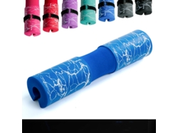 Almohadilla de hombro para barra, engrosamiento, levantamiento de pesas, sentadillas, entrenamiento de fuerza, soporte de cuello con mancuernas, almohadilla protectora Mdug (azul)