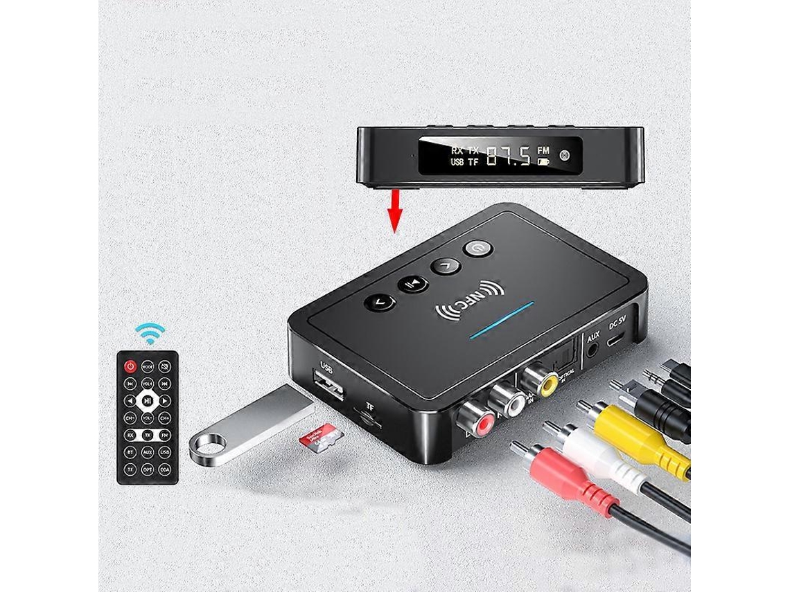 Receptor Bluetooth NFC 5.0, Transmisor FM Bluetooth, Adaptador Bluetooth tres en uno para computadoras Rosewell
