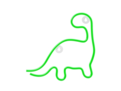 FOREVER Neon Led Luz Dinosaurio Verde