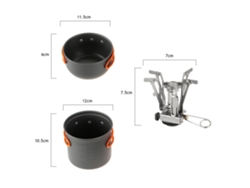 Juego De Cocina Para Exteriores Tomshoo Con Hornillo Pequeño Para Acampar, Hacer Senderismo Y Picnics Ligeros.