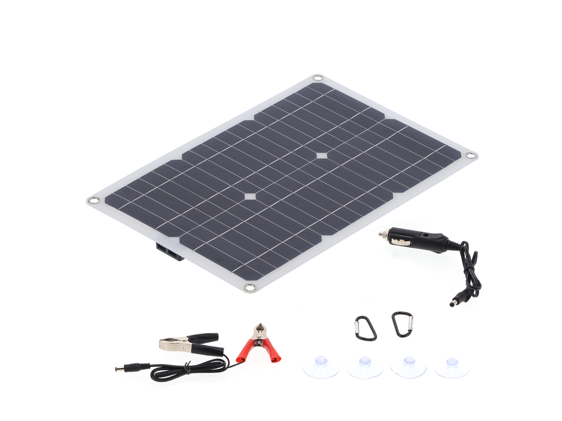 Panel Solar Flexible De 23 W Y 18 V Con Salida Usb+cc Para Cargar Baterías De Coche De 12 V.