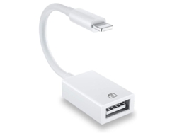 Adaptador USB OTG para cámara (USB 2.0 hembra) para iPhone 11, etc. Compatible con concentradores, teclados MIDI, iOS 9.2 a 13 (blanco)