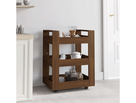 Carrito De Cocina VIDAXL Marrón Madera contrachapada (60x45x80 cm)