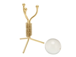 Bola de cristal, decoración de arte moderno con soporte dorado. KOFIHETY