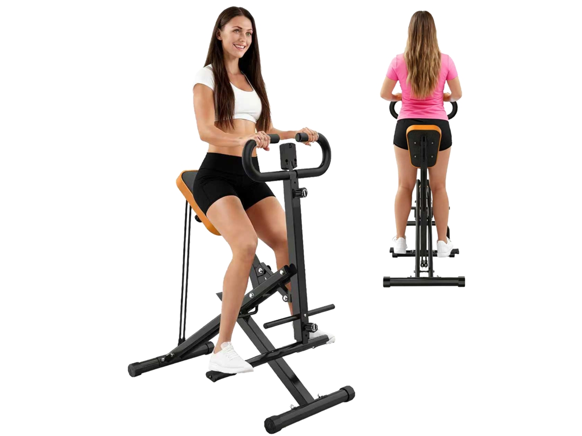 Máquina de sentadillas, dispositivo de entrenamiento plegable para fortalecer los glúteos con bandas de resistencia.