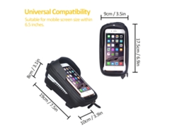Bolsa Para Bicicleta Con Soporte Para Teléfono Con Pantalla Táctil, Impermeable, Montaje En El Cuadro Delantero Con Compartimento Para Herramientas.