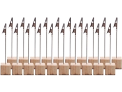 Soporte Para Fotos De Madera De 20 Piezas Con Base Cúbica Sólida, Soporte Creativo Para Números De Mesa Y Tarjetero.