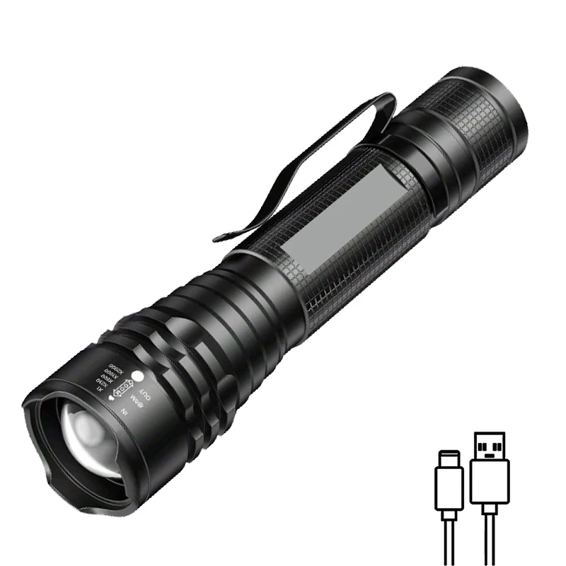 Linterna UV de 395 nm con zoom, recargable por USB, ideal para la detección de orina animal y el curado de resina. Aeuzwr
