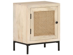 Mesita de Noche 40X30X50Cm Mango Maciza/Palhinha Natural