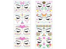 Pegatinas faciales fluorescentes