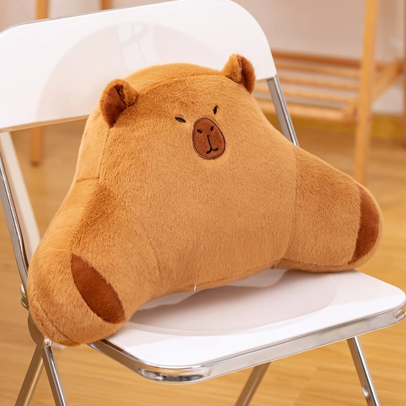 (marrón, 50 Cm) Almohada/cojín Lumbar De Capibara Para Adultos, Ideal Para Decoración Del Hogar Y Soporte Lumbar.