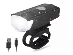 YIZHOOD Luces de bicicleta recargables USB con accesorios DES863 (negro)