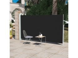 Toldo Lateral Retráctil De Jardín Negro160x300 Cm