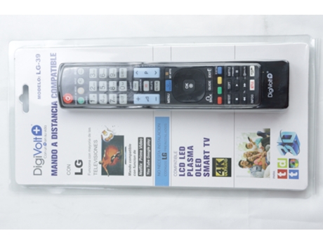 Control remoto para televisión LG, DIGIVOLT LG-39 NEGRO