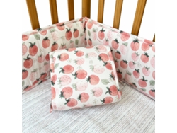 Juego De Protectores De Cuna Panoona 4 Piezas (2 X 132 Cm + 2 X 68,5 Cm) Fresa